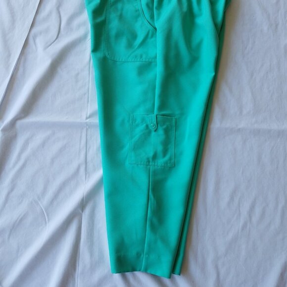 Alfred Dunner Capris Pedal Pusher Pants Aqua Size 12 100% Polyester Washable - Picture 2 of 10